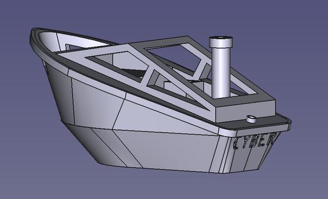 CyberBenchy 3D model thumbnail