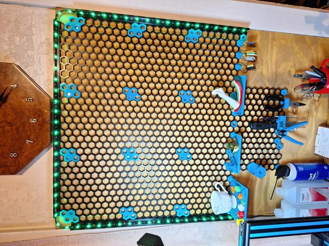 LED strip pieces for Honeycomb storage wall 3D model thumbnail
