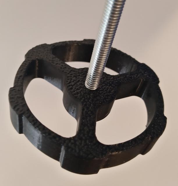 M5 Metric Focuser Nylock Knob and Pinion 3D model thumbnail
