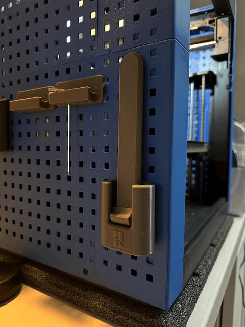 Bambu Lab P1P Pegboard Scraper Holster 3D model thumbnail