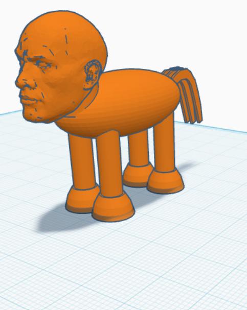 the rock horse or a Dworse 3D model thumbnail