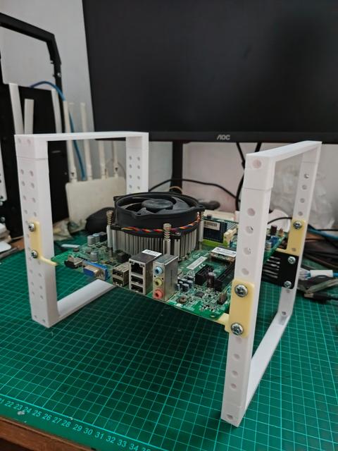 Minimal M-ATX Mount 10 inch Rack 3D model thumbnail