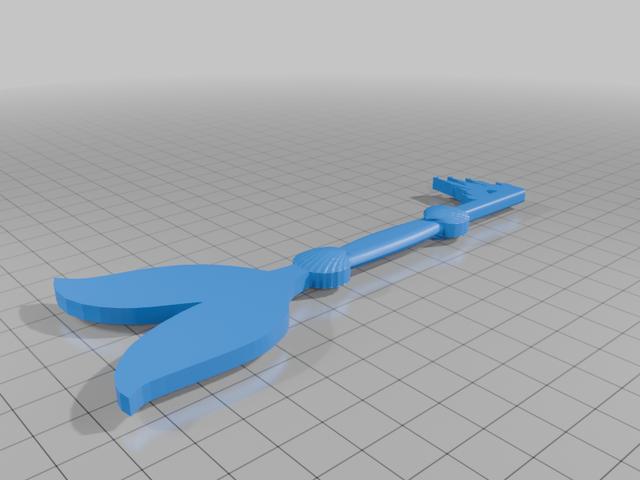 Little Mermaid Disney Key 3D model thumbnail
