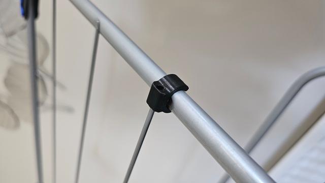 Addis Clothes Dryer fix repair clip 12.3mm tubing and 3.3mm rods. 3D model thumbnail