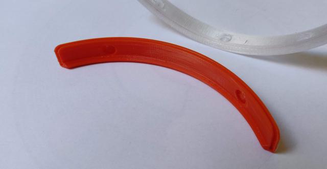 Bottom Reinforcement - 2 holes 80 mm 3D model thumbnail