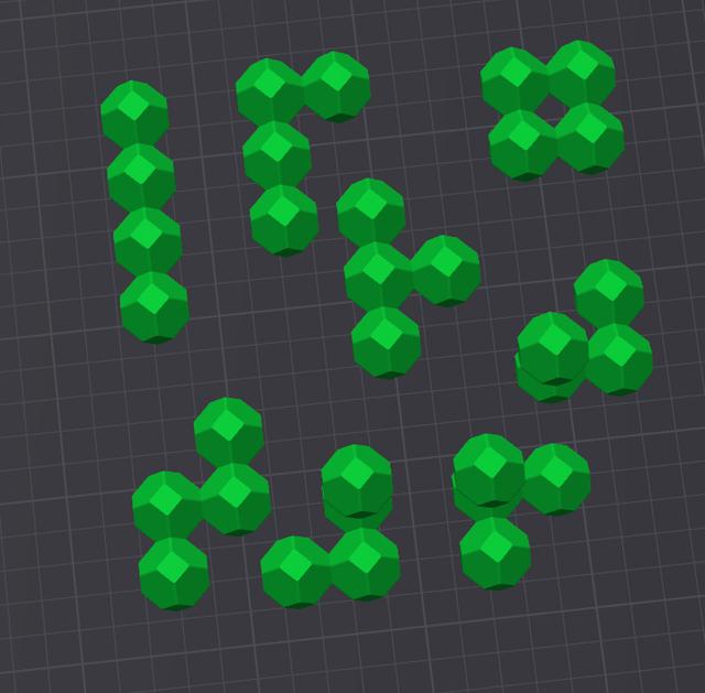 Individual STLs for HedronStack (3D balance/stacking game) pieces 3D model thumbnail