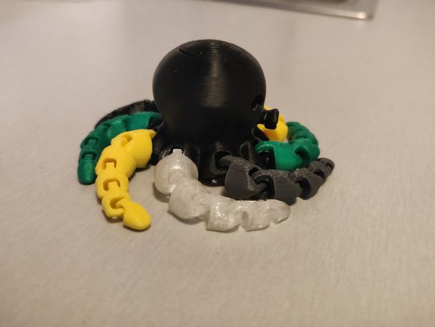 Cute Mini Octopus - Replacement Tentacle - No Supports 3D model thumbnail