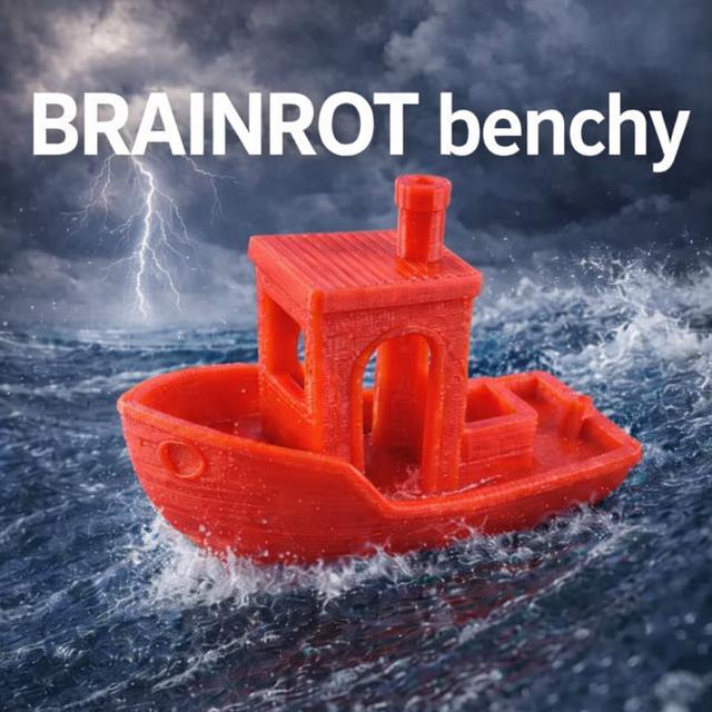 brainrot benchy tug boat 3D model thumbnail