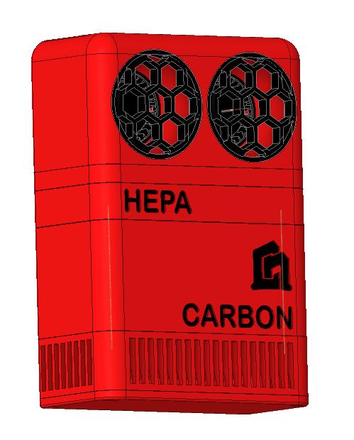 RE-RE-Remix-RGB BentoBox 2x 5015 radial fans HEPA/Carbon filter 3D model thumbnail
