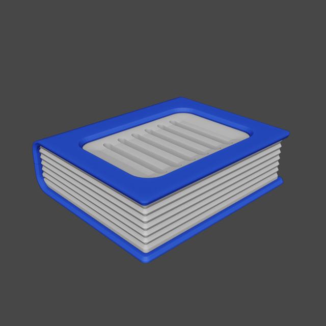 Book Soap Dish 3D model thumbnail