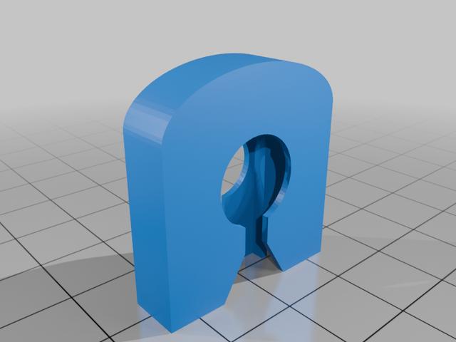Ruhaszárító pálcarögzítő klipsz - Drying rack rod holder clip 3D model thumbnail