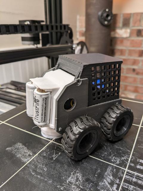 Mini Skidi Integrated Battery Holder Compartment Cover 3D model thumbnail