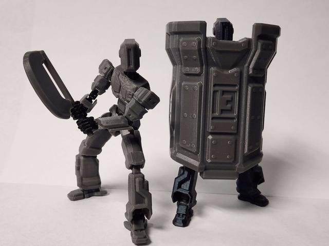 Dummy 13 Ballistic Shield and Greataxe 3D model thumbnail