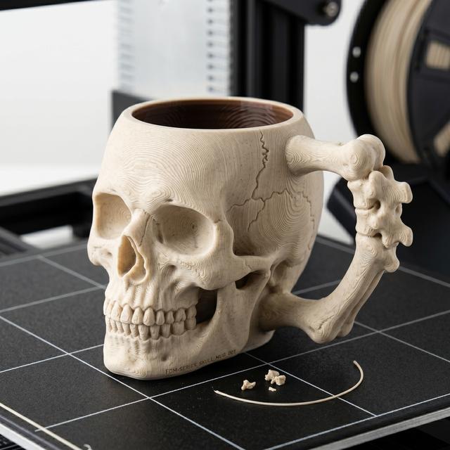 Bonehandle Skull Mug 3D model thumbnail