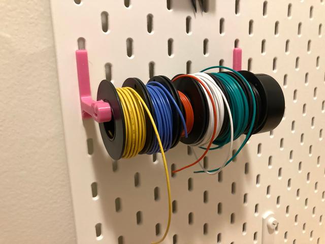 Print-In-Place Skadis Wire and Tape Dispenser 3D model thumbnail