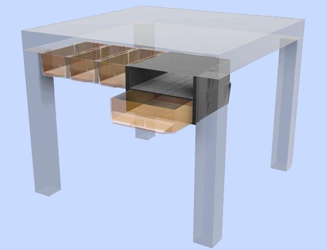 Double right side cases for Lack Drawers 3D model thumbnail
