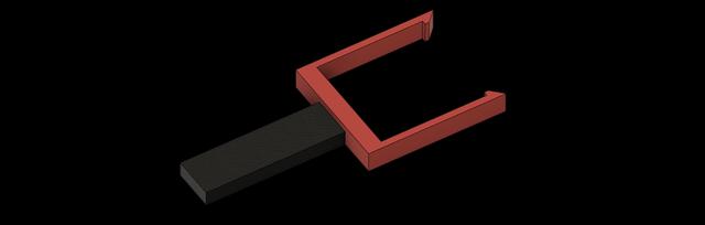 Clip for - Bambu Lab X1 Poop Chute Duct 3D model thumbnail