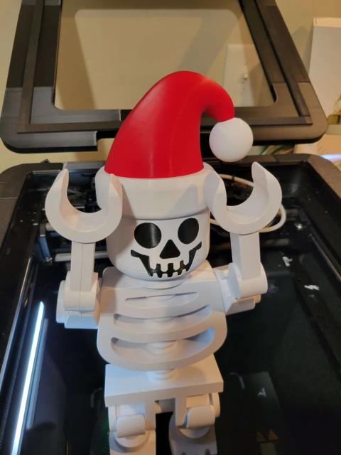 Mega-Skeleton Santa Hat (No-AMS) 3D model thumbnail