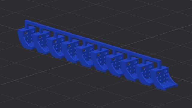 Southern Ry Running Board Steps - HO scale 3D model thumbnail