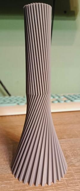 Tall spiral flower vase. 3D model thumbnail