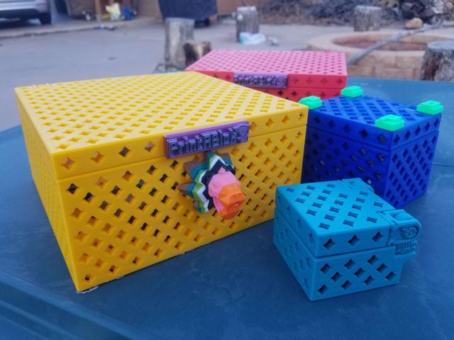 PrintABox Bigun - Modular PrintABlok Boxes 3D model thumbnail