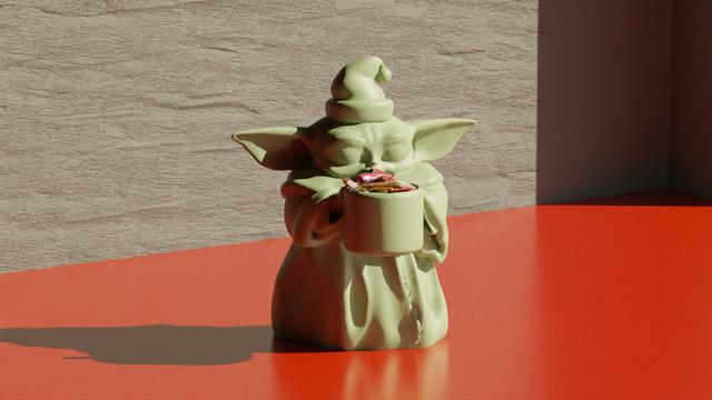 Grogu (Baby Yoda) - Star Wars Christmas Edition 3D model thumbnail