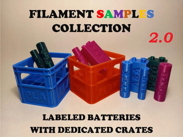 Battery Filament Samples collection 2.0 3D model thumbnail
