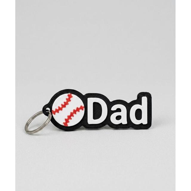 Baseball Name Keychain - Dad 3D model thumbnail