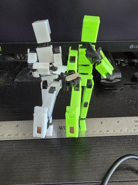Easy 13/Lucky 13 Posable feet with magnet hole 10x4x2 3D model thumbnail