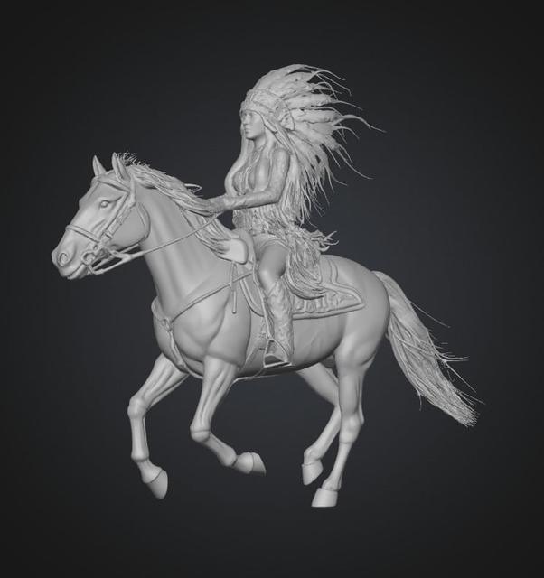 Feathered Dawn Rider 3D model thumbnail