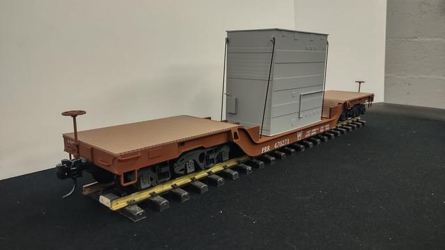 1:29 G Gauge 58' Depressed Center Flatcar 3D model thumbnail