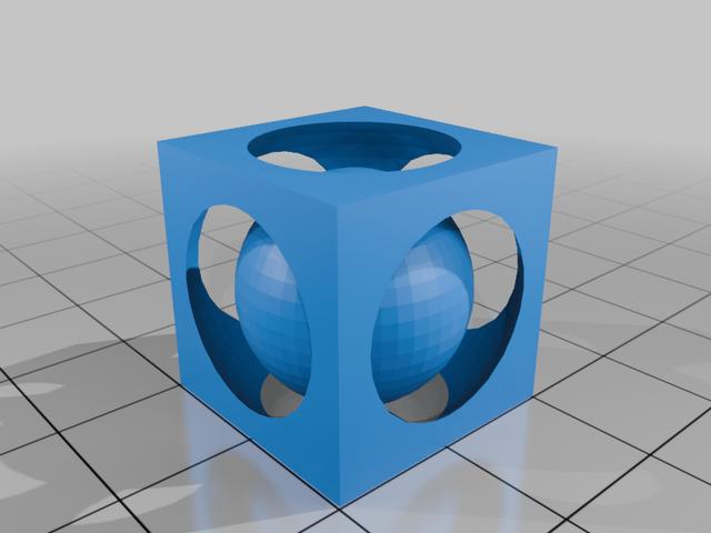 fidget cube 3D model thumbnail