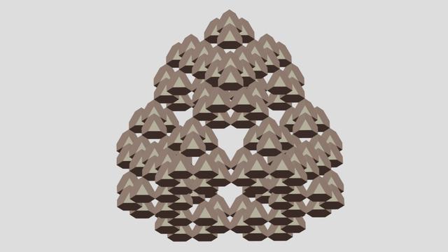 Truncated Tetrahedron Fractal | Level 2 3D model thumbnail