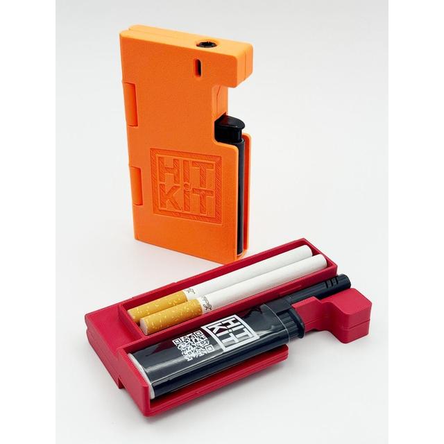 The Flamethrower! A clamshell cigarette/joint + lighter case 3D model thumbnail