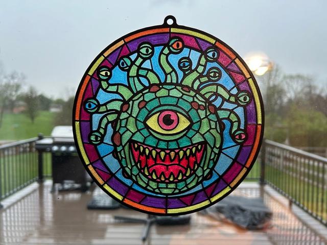 Stained Glass Beholder - Bambu AMS (RYB) 3D model thumbnail