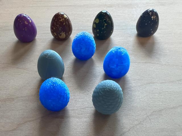 Wyrmspan Eggs with and without scales 3D model thumbnail
