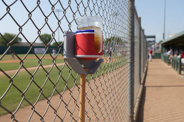 Baseball Fence Hanging Caddy by Colyolyoctopus 3D model thumbnail