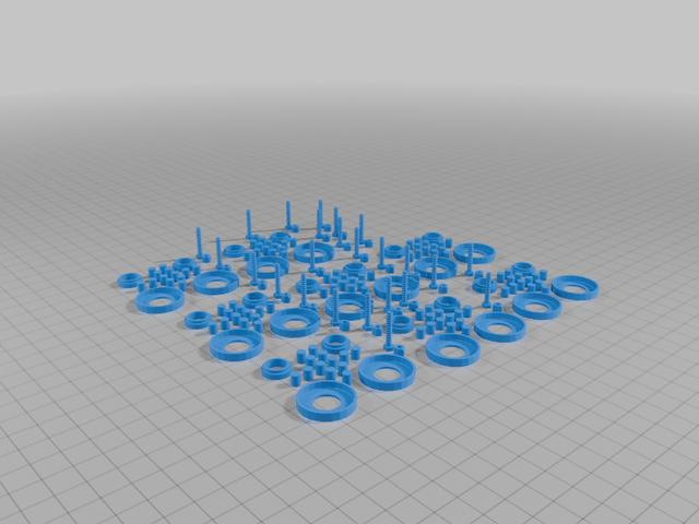 Shoe blades (use a small nozzle or find barings and screws.) 3D model thumbnail