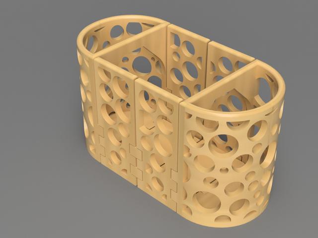 CHEESE CUP - two sizes, one Print in Place design 3D model thumbnail