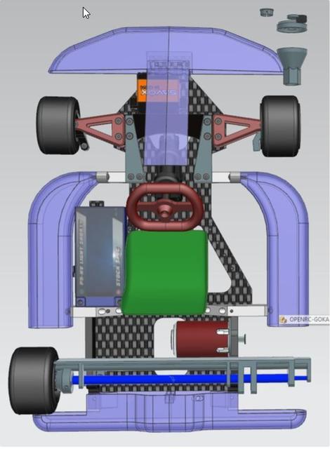 OpenRC GoKart Diff 3D model thumbnail