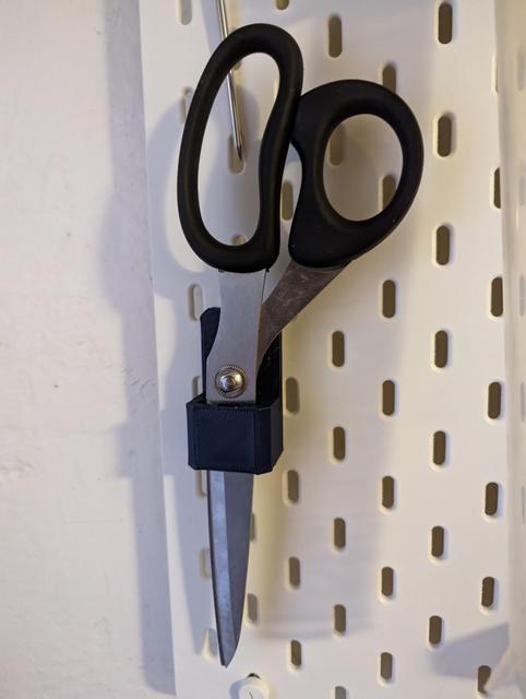Scissor holder for IKEA Skadis 3D model thumbnail