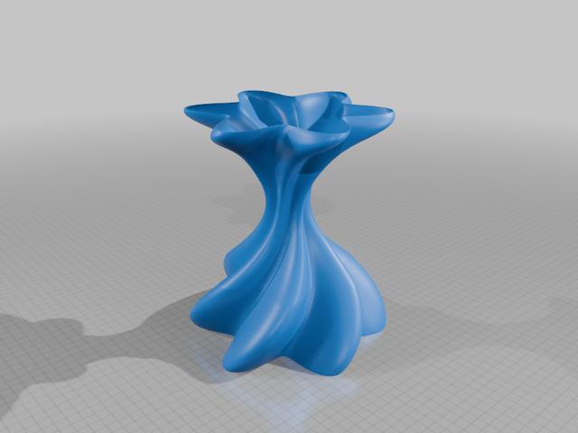 5 asymmetric lobe vaze 3D model thumbnail