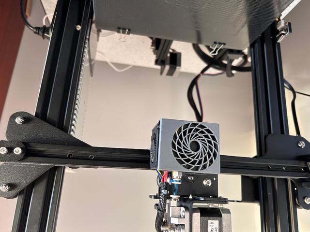 Creality Ender 3 Pro Stock Extruder High-Efficiency Noctua Fan Grill 3D model thumbnail