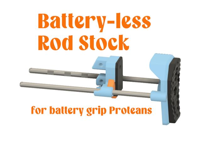 Protean Battery-less Adjustable Rod Stock 3D model thumbnail