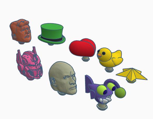 Croc Charms Variety Set 3D model thumbnail