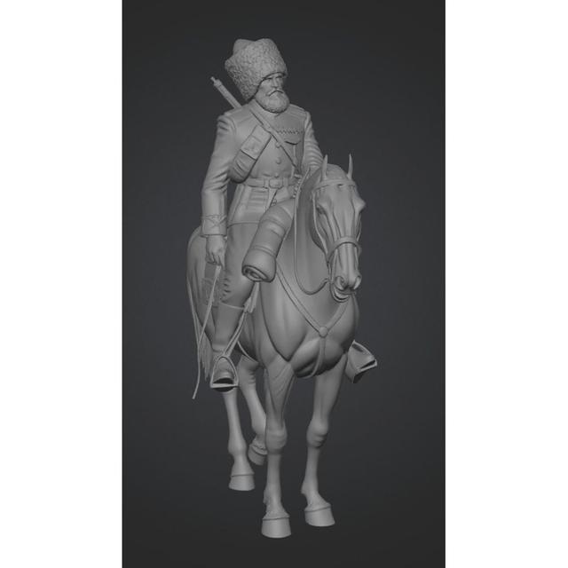 Cossack of the 1st Chitinsky Regiment in parade uniform, 1909–1917 3D model thumbnail