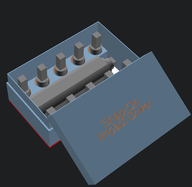 Snap On PIT 120 Impact Driver Case 3D model thumbnail
