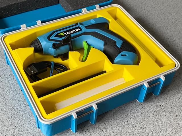 Case for cordless TONFON Hotglue Gun (Akku Heißklebepistole) 3D model thumbnail