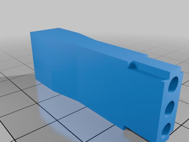 PCjr 16v Power Connector 3D model thumbnail