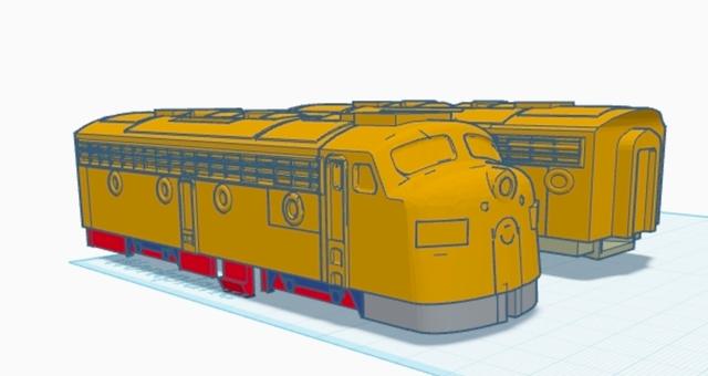 Greaseball the EMD E9 Tomy plarail shell (starlight express) 3D model thumbnail